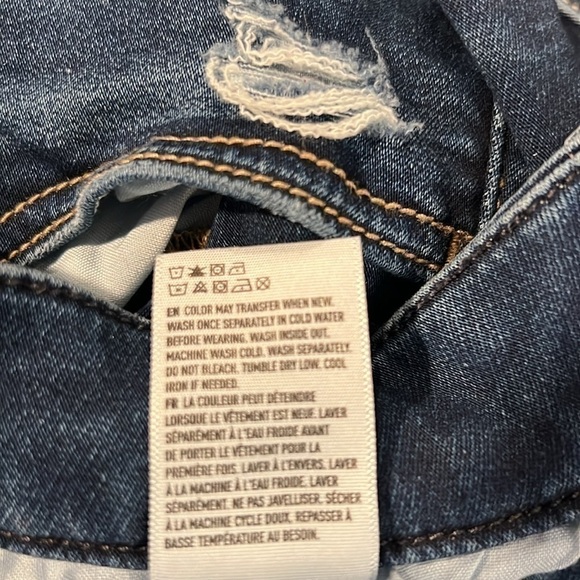 American EAGLE Next Level Stretch Curvy Hi Rise Jeggings Distressed size 18short - Picture 13 of 13